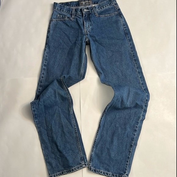 SILVERTAB LEVIS VINTAGE Y2K BLUE STRAIGHT LEG JEANS SIZE 25 - Picture 1 of 16